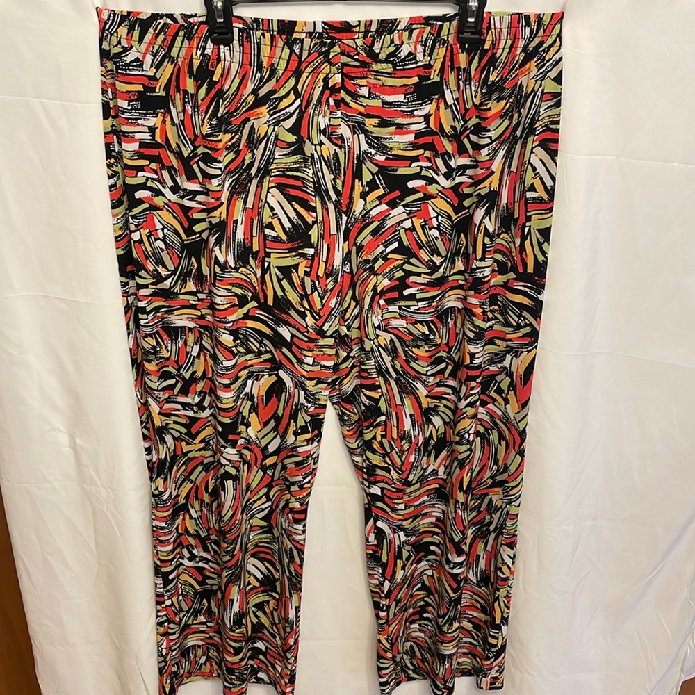 Premise Easy Pants Stretch Women 3X Techno Rave Festival Flowy Artsy Groovy Bold